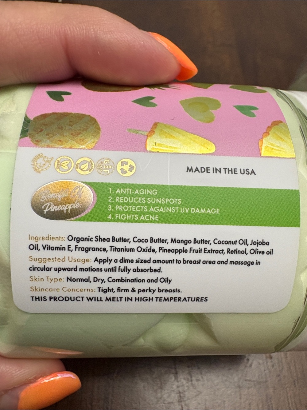 AMINNAH Water My Melons & Pineapples Body Butter Duo - Pink & Light Green - Picture 6 of 6